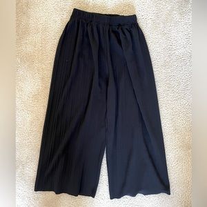 Oak + Fox Flowy Wide Leg Black Pants Size Small
